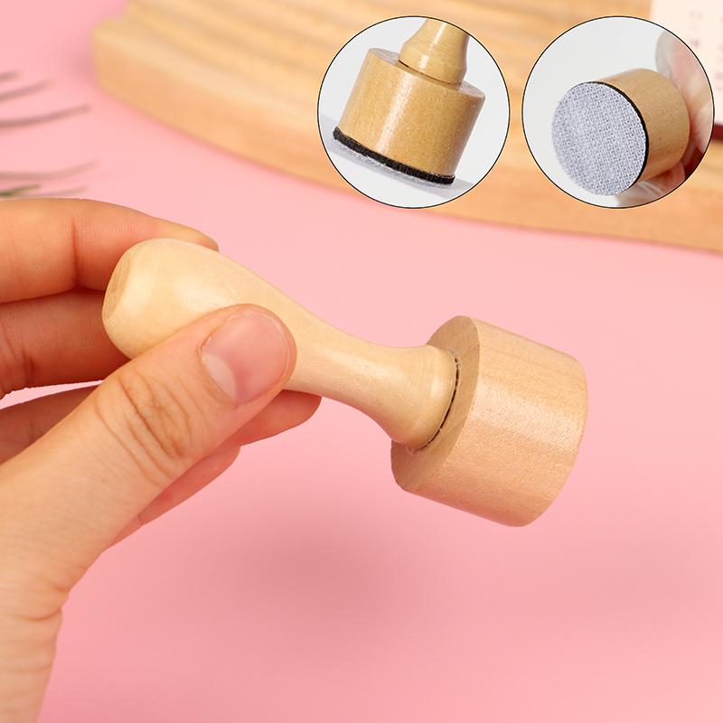 

Деревянная ручка Штамп Инструмент для ногтей для чистки ногтей Листы для захвата Вспомогательные инструменты для чистки ногтей с 2 волшебными лентами