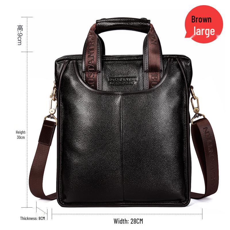 Borsdanton Men s Genuine Leather Crossbody Business Briefcase and Handbag