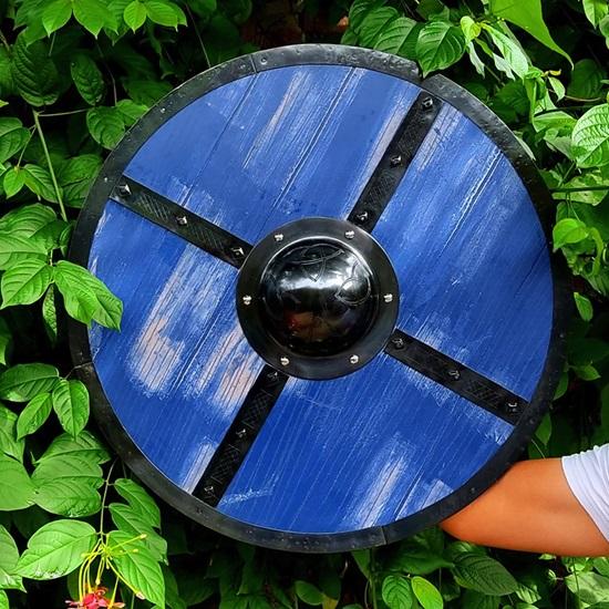 Bouclier viking médiéval de 60,96 cm, bouclier en bois, réplique de bouclier viking, bouclier de guerrier médiéval