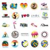 50 Waterproof Volleyball Graffiti Stickers for Phone Cases, Skateboards, and Luggage