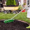 Rolling Lawn Aerator, Manual Grass Spike Roller, Heavy Duty Garden Aerator with 3 Piece Detachable Handle and T-bar Grip, Outdoor Garden Lawn Tool