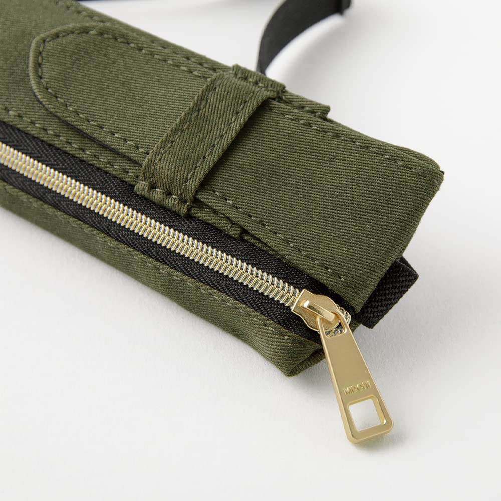DESIGNPHIL MIDORI Book Band Pencil Case, Khaki, Fits B6-A5, 41822006