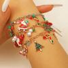 2026 Trend Christmas Bracelet Elk Socks Snowman Christmas Tree Fashion Pendant Christmas Ornament Chain Bracelet