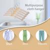DEWEL Sponge Hangers, Satin Cloth Hangers, Silk Fabric Hangers with Ribbons, Fluffy Hangers for Clothes Storage, Dressers, Closets, Display, Hotel Ame