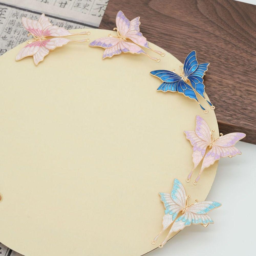 Alloy Material Butterfly Clothing Accessories Butterfly DIY Pendants Handmade Accessories