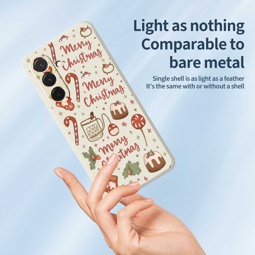 Für Samsung Galaxy A36 5G Hülle Frohe Weihnachten Musterdruck Gerade Kante TPU Handy-Rückseite