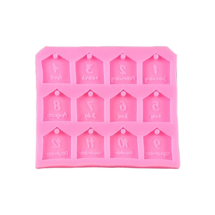 

3D Month Label Shape Silicone Mold Fondant Cake Border Moulds Chocolate Mould
