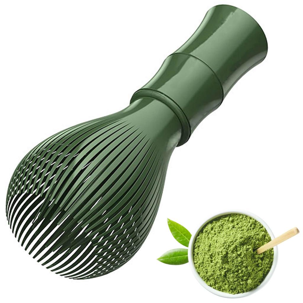 Matcha Whisk, Chasen, Matcha Blender, Bamboo Shape, Made of ABS Plastic, Handmade Matcha Brush, Reusable, Burr-Free, Mold-Resistant, Washable,