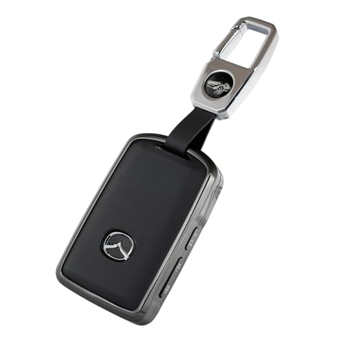 

[SKYBELL] Чехол для ключей для Mazda CX3 CX5 CX8 CX30 CX60 MX30 и других 3 кнопки Натуральная кожа Алюминиевый сплав Крышка для ключа Чехол для ключа Смарт-ключ Автомобильный Skybe