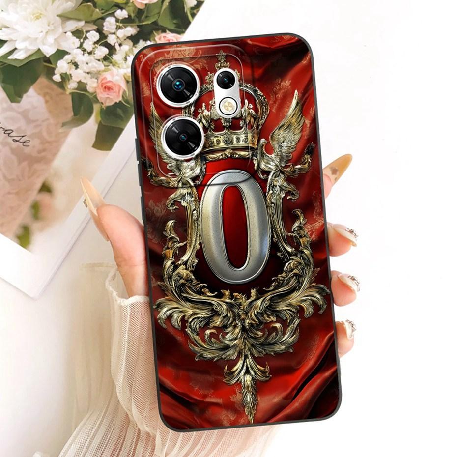Fashion Crown Letter Couple Phone Case For Infinix Zero 30 4G 5G Soft Silicone Cases For Infinix Zero30 X6731 X6731B Bumpers