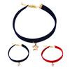 Haustierhalsband Verstellbar Verschleißfest Samt Mini Stern Anhänger Haustier Katze Hund Halsband Ornament Haustierbedarf