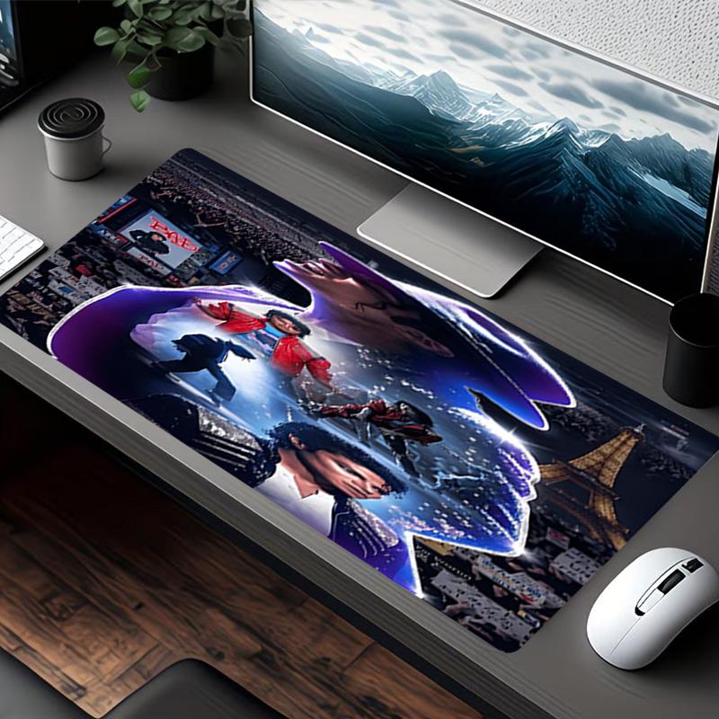 Alfombrilla de ratón con estampado de Michael Jackson, para teclado, alfombrilla para portátil PC para oficina, uso doméstico, decoración de escritorio, regalo de cumpleaños perfecto para jugadores