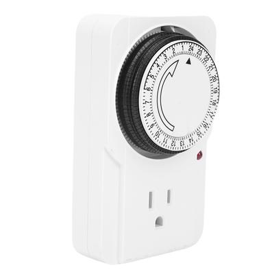 24-Stunden Mechanische Zeitschaltuhr 15-Minuten-Intervalle Programmierbare Mechanische Steckdosen-Zeitschaltuhr für Wasserspender Wasserkocher Klimaanlage Reiskocher Licht
