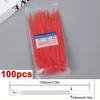 100 Pack Colored Plastic Zip Ties, Reusable Detachable Adjustable Cable Ties for Daily Packing & Decoration