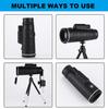 40X60 Powerful Monocular Telescope Portable Binoculars Long Range Telescope Hunting Camping With Tripod Phone Clip