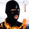 Cross Embroidery Ski Mask Winter Balaclava Hat 3-Hole Knitted Full Face Cover Neck Gaiter Warm Beanie For Outdoor Sport