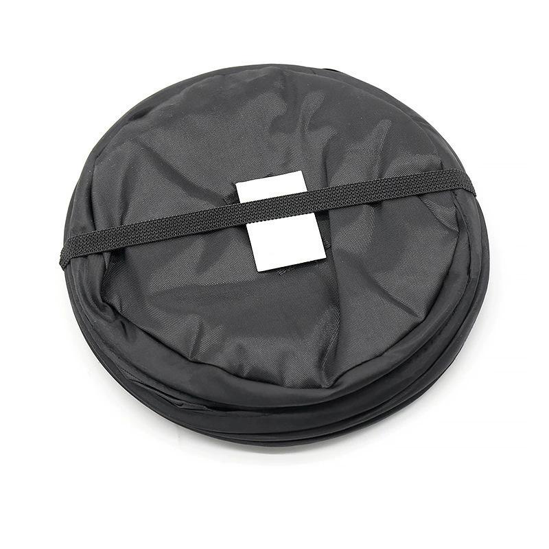 Folding Mini Car Trash Can - Spiral Design, Hanging Cloth Storage Bin
