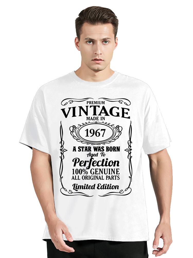 

Подарок на День отца 1966 1967 1968 1969 1970 Новинка Оригинальная футболка Хлопок Унисекс Топы Футболки С круглым вырезом Футболка Новая Принт Футболка 2XL