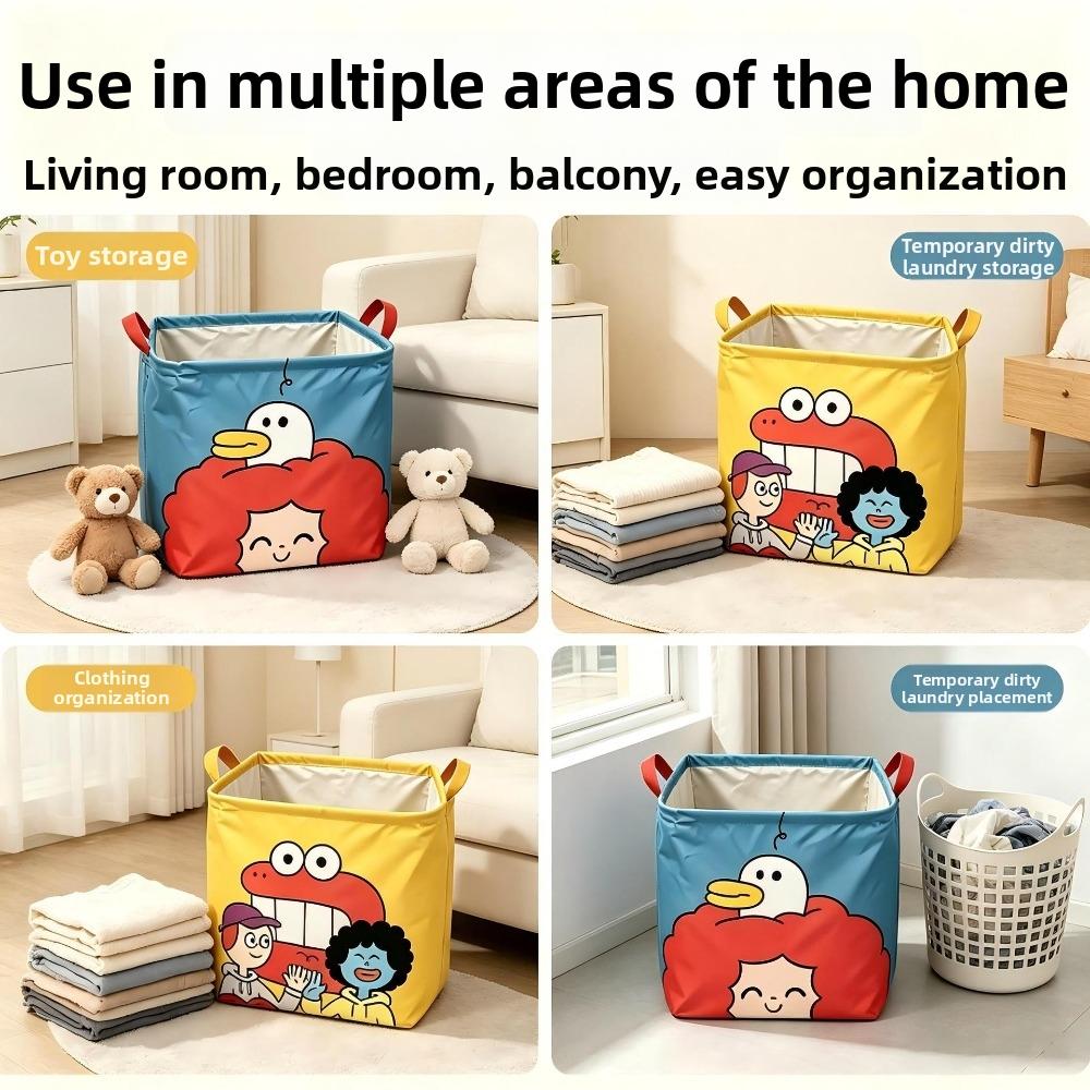 Fabric Foldable Storage Basket Waterproof Miscellaneous Storage Bag Home Organization