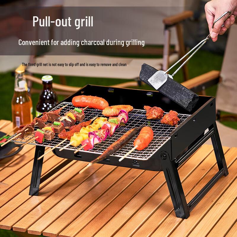 Outdoor Portable Charcoal BBQ Grill with Accessories