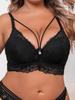 Reggiseno Sexy da Donna Taglia Forte con Strass alla Moda, Lingerie Coppa CD a Tinta Unita