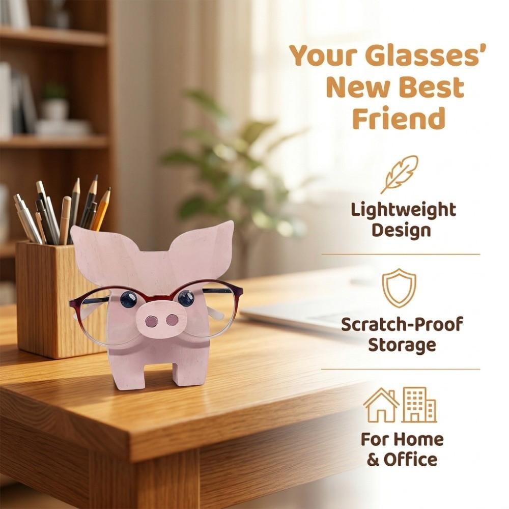 Wooden Glasses Display Stand Animal Shaped Desktop Rack Animal Eyeglass Holder  Nightstand