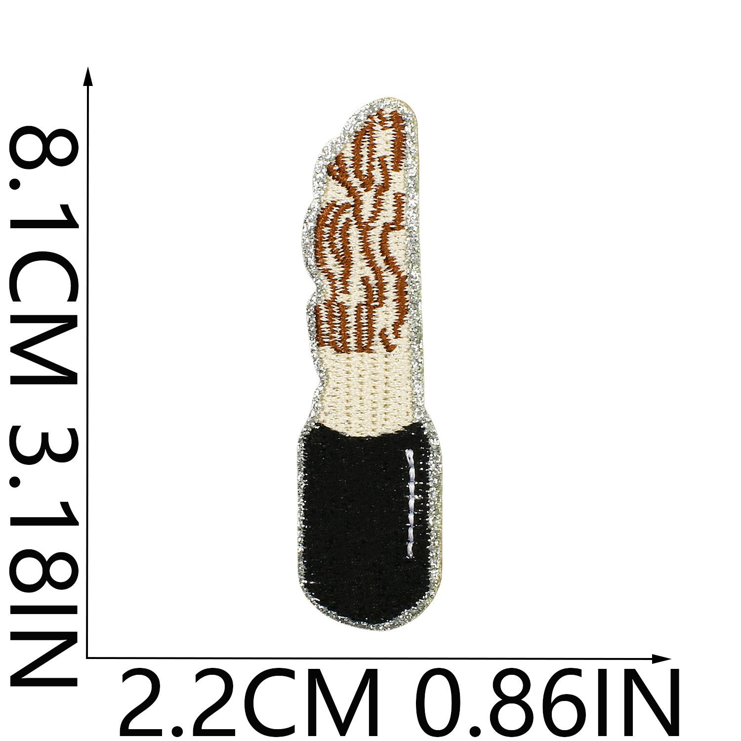 

Lips Lipstick Embroidery Cloth Sticker Leopard Print Love Bag Dress Up Embroidery Label Butterfly Hat Computer Embroidery Chapter Sticker no. 17_3 pieces