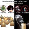 12/24Pack LED Flameless Tea Light Candles Warm Yellow/White Battery Powered Tealight For Wedding Anniversary Christmas Decor