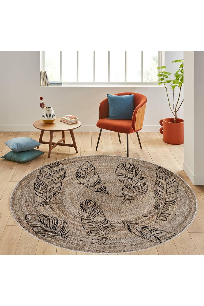 Rovigo Home Washable Round Printed Carpet RHM7067-SD352