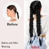 ??????Synthetic Long Braided Ponytail Extension Rubber Band Ponytail High Temperature Fiber For Women Party Wear KTB
