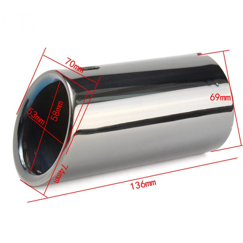 Tubos de Punta de Escape - Para BMW E90 E92 Serie 3 325 328i 2006-2010 - 1 Par Acero Inoxidable Negro Titanio