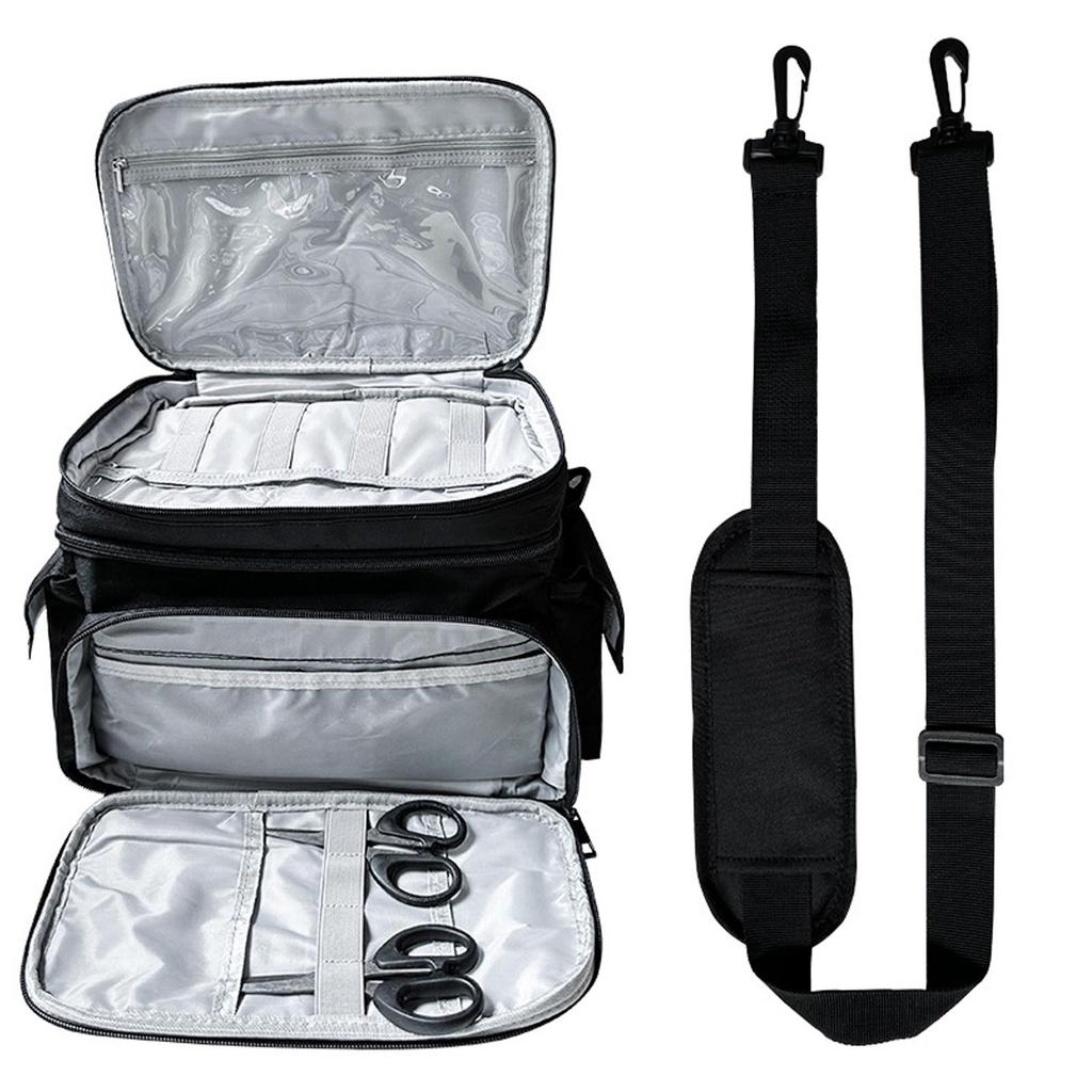 Sewing Supplies Storage Bag 2 Layers Oxford Cloth Sewing Accessories Bag with 2 Detachable Dividers for Scissors Pins Needles