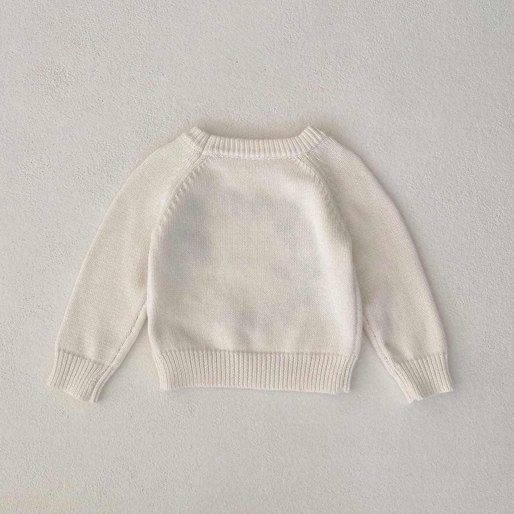 2025 Podzimní Dívčí Pletený Svetr Pulovr s Květinovou Výšivkou