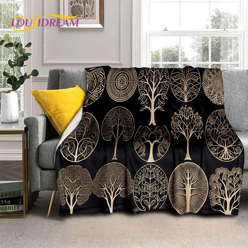Tree of Life Nature Viking Yggdrasil Norse Soft Flannel Blankets,Throw Blanket Comfortable Blanket for Picnic Beds Home Bedroom