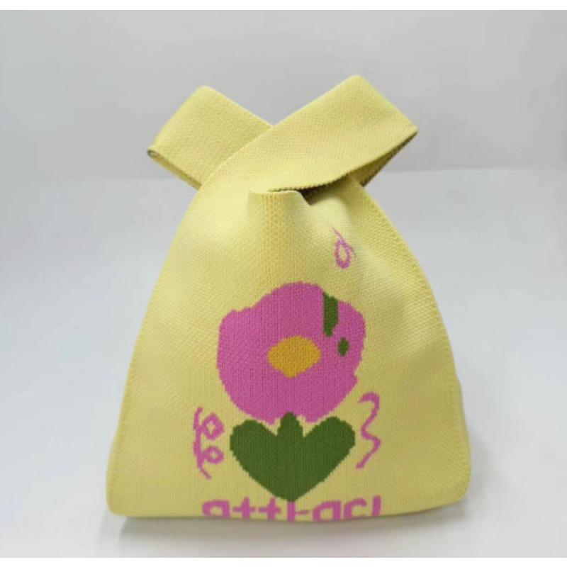 Knitted bag, gift bag, souvenir gift, woven bag, gift bag, fashion wrist bag, handbag, women's bucket bag.