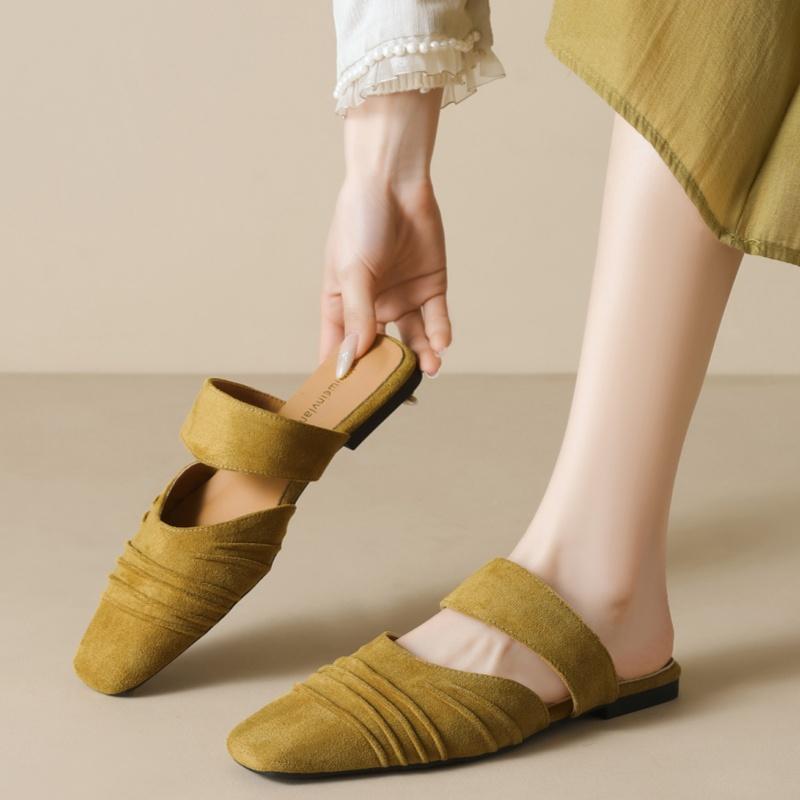 Fashion 2025 Fashion Ladies Shoes Closed Toe Women's Slippers New Outdoor Daily Hot Sale Sweet Best Seller Flat Slippers Zapatos Mujer