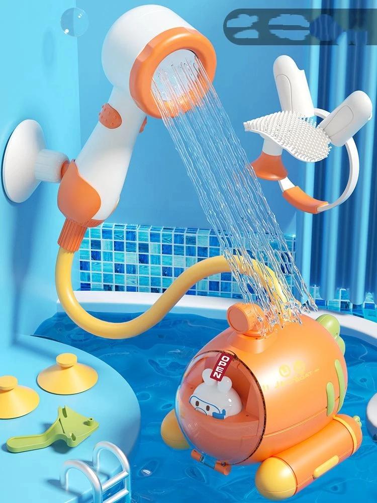 Summer Baby Submarine Bath Toy Children's Water Play Electric Carrot Boys and Girls Baby Shower Head Water Play Bath Toy