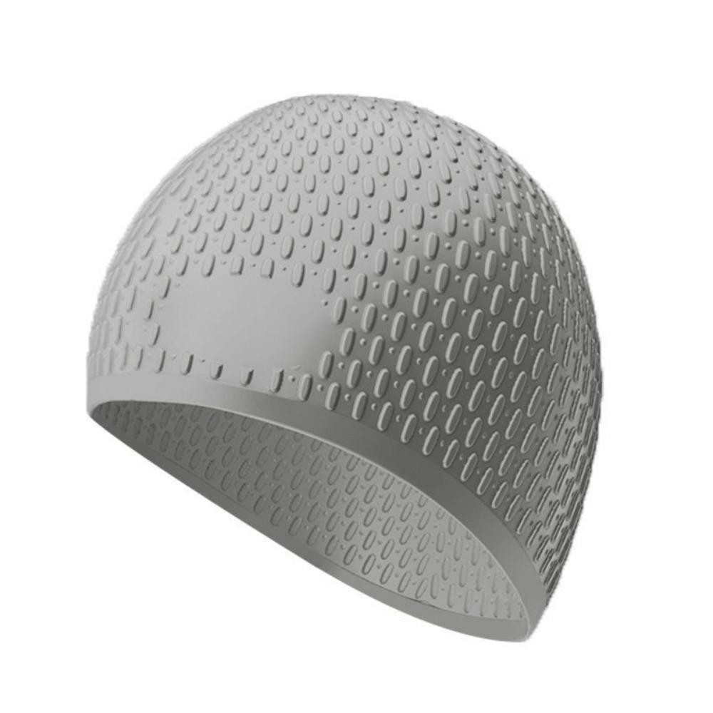 High Elasticity Silicone Swimming Cap Solid Color Swim Head Hood Diving Hat  Swimming Pool