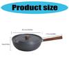 Light Weight Nonstick Frying Pan Wood Handle Wok Cookware Portable Camping Picnic Pot Aluminum Alloys Frying Pan