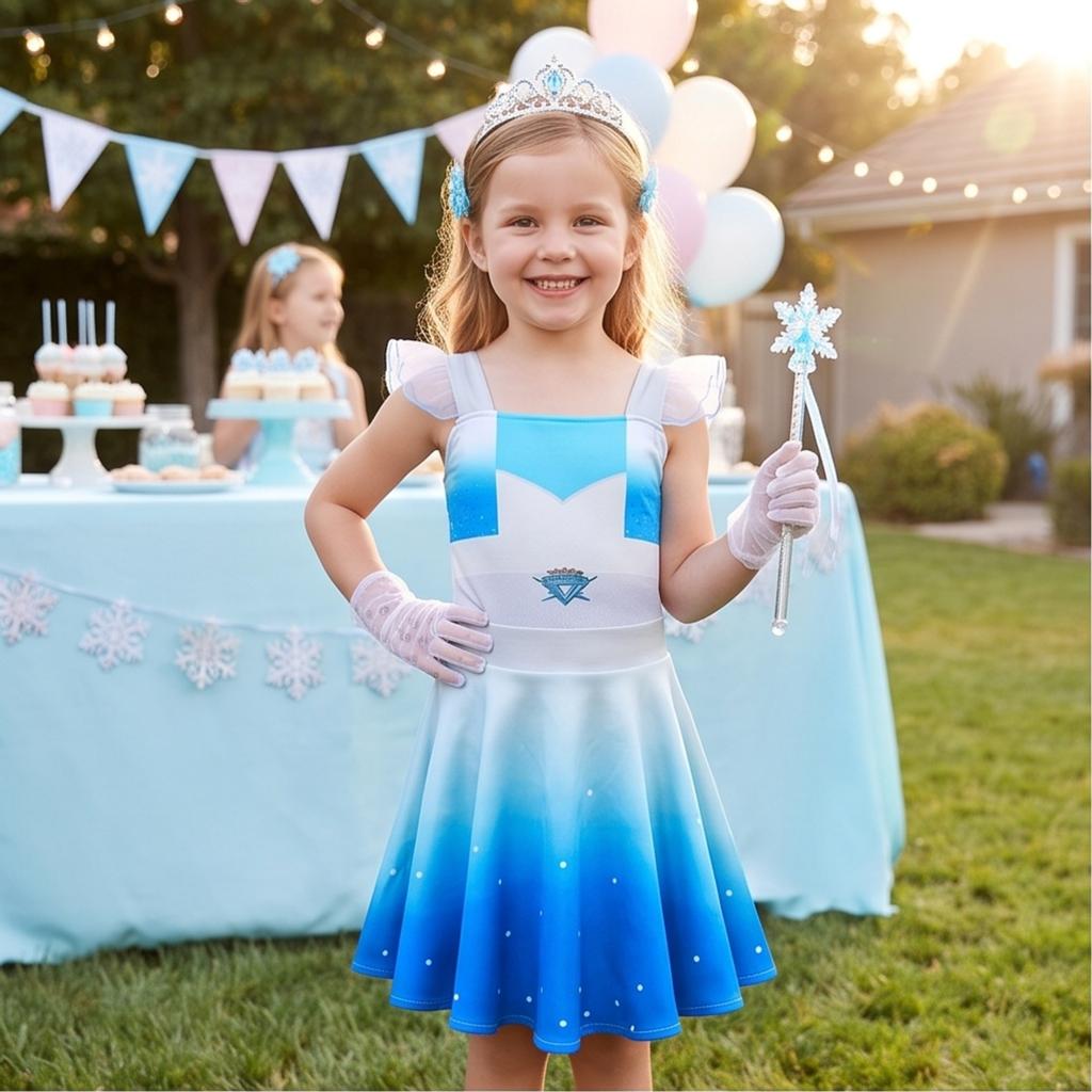 Girls Costume Dress for Dress-Up Role Play and Cosplay, Fancy Outfit for Halloween Birthday and Stage Play