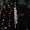 Hexagonal Pearl Snowflake Ornament for Christmas Tree & Home Decor
