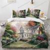 Oil Painting Chic Bedding Set Duvet Cover 3D Fashion Bedding Design King Queen Duvet Cover Double Bed Soft Cozy Set Home Textile