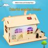 Colorful Small Wooden House DIY Model Building Blocks - Science Experiment Kit