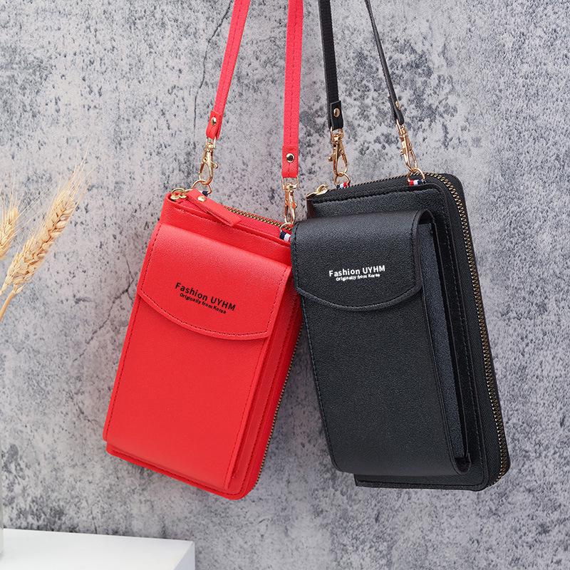 Stylish Women's Mini Shoulder Bag: Versatile Korean Mobile Phone Holder & Wallet with Large Capacity and Multi-Card Slots