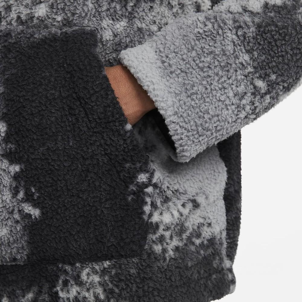 Nike Sport Essentials Printed Tie-Dye Sherpa Hooded Jacket Men Outerwear Moon-Fossil-Grey DD5010-010