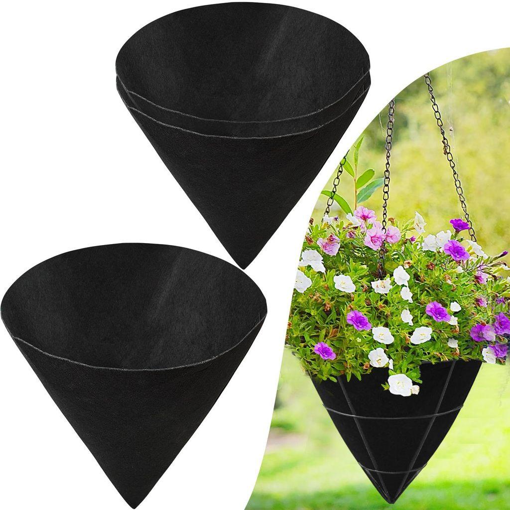 Cone Shaped Plant Pot Liner With Felt Material For Outdoor Garden Decor