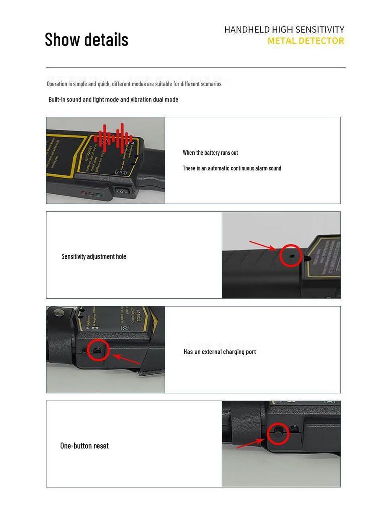 High Precision Handheld Metal Detector Scanner 2025 Model 5180