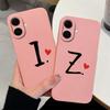 Pink Black Couple Style Phone Cover For Tecno Spark Go 2 3 1 1S Case Simple Letter Housing Soft Silicone Anti Slip Durable Shell