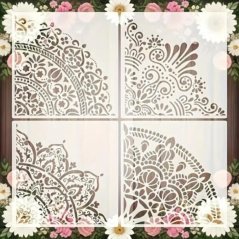 Large Mandala Stencils Reusable Pet Painting Templates For Wall, Floor, Furniture, Fabric, Canvas, Wooden Decor Home Decor