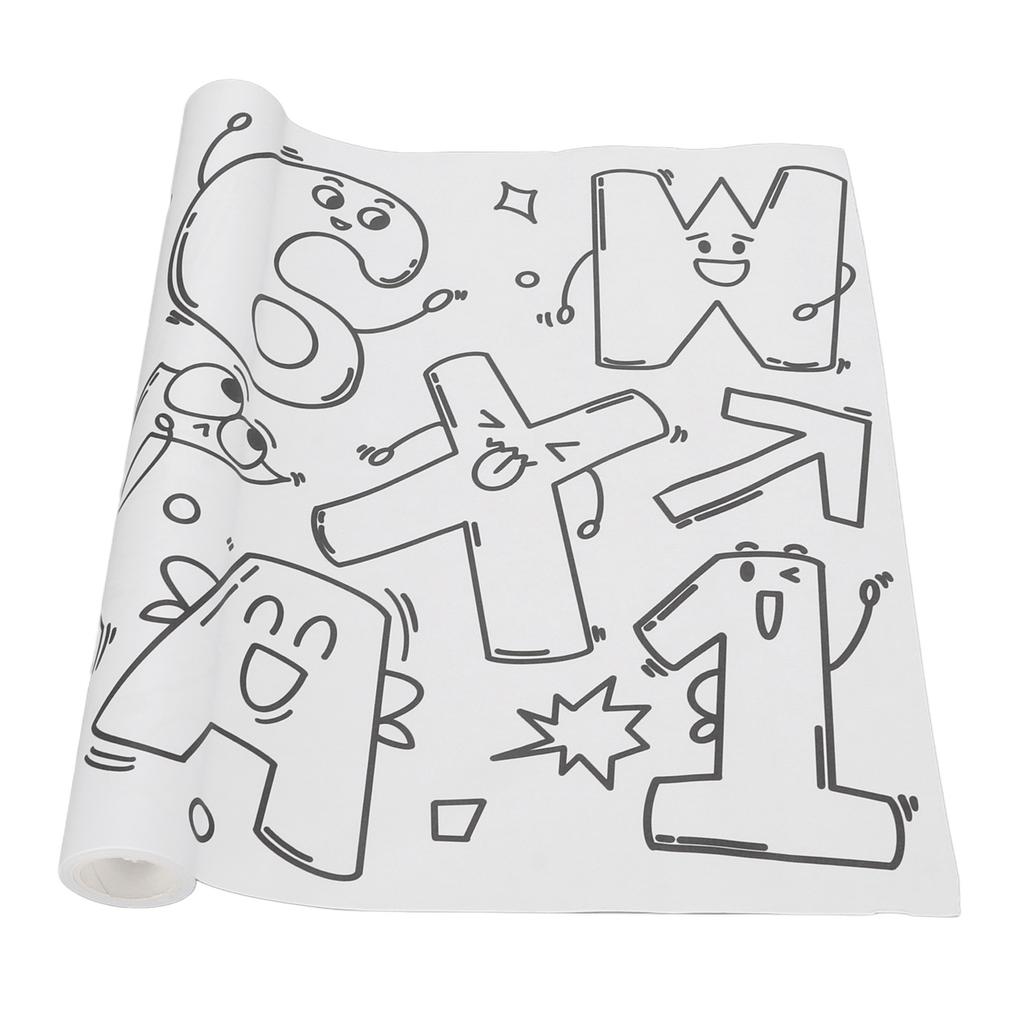 Coloring Paper Roll 3.3yd Long 11.8in Wide Safe Smoothing Multi Purpose Children"s Drawing Roll for